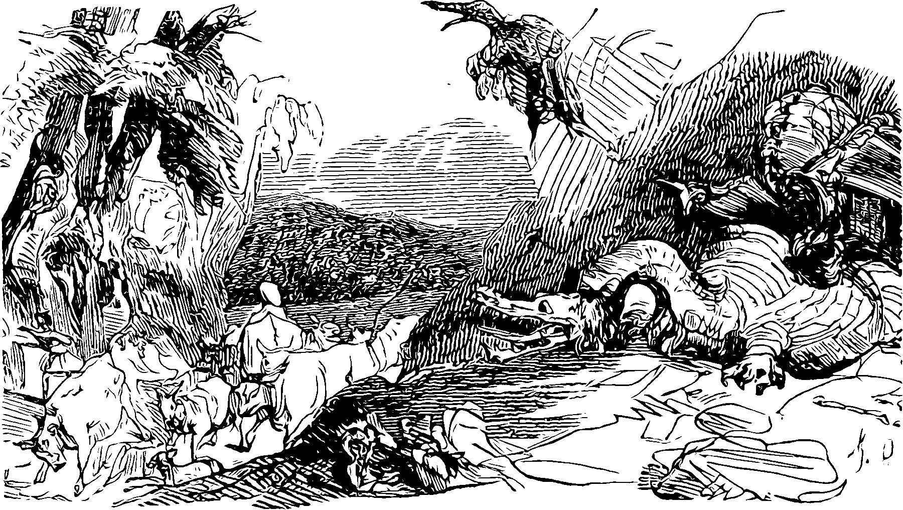Wizards & Lizards cover engraving